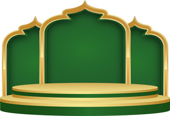 Islamic Podium Stage Eid Mubarak Ramadan Kareem
