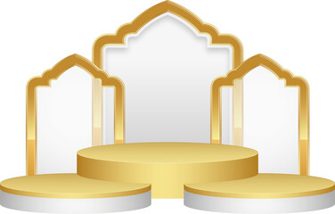 Islamic Podium Stage Eid Mubarak Ramadan Kareem
