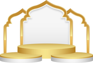 Islamic Podium Stage Eid Mubarak Ramadan Kareem
