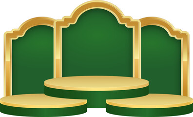 Islamic Podium Stage Eid Mubarak Ramadan Kareem
