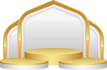 Islamic Podium Stage Eid Mubarak Ramadan Kareem
