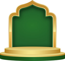 Islamic Podium Stage Eid Mubarak Ramadan Kareem
