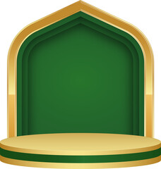 Islamic Podium Stage Eid Mubarak Ramadan Kareem
