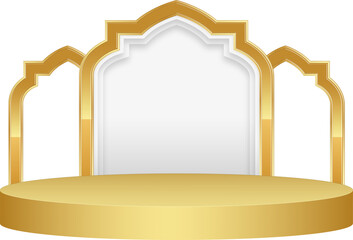 Islamic Podium Stage Eid Mubarak Ramadan Kareem
