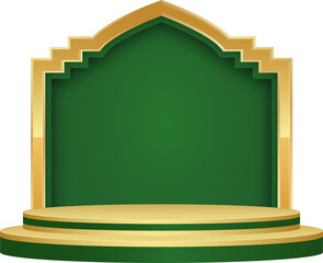 Islamic Podium Stage Eid Mubarak Ramadan Kareem

