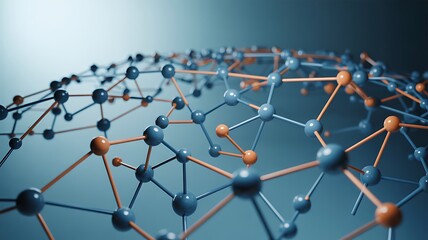 Abstract molecular structure background representing logic and science
