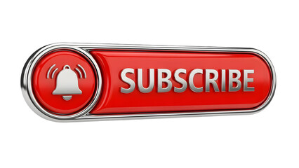 Subscribe button icon isolated on transparent background