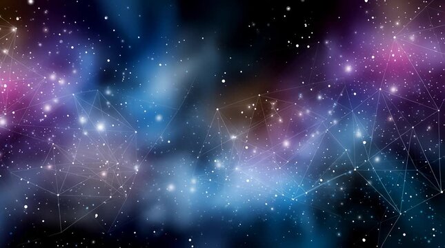 Abstrakter Weltraumhintergrund mit Sternen, Licht und kosmischer Bewegung