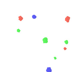 3D colorful markers paper clips and heart shaped spheres illustration