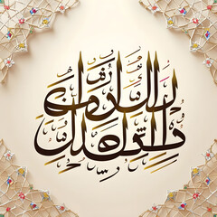 Arabic Islamic calligraphy of text Eid Adha Mubarak translate