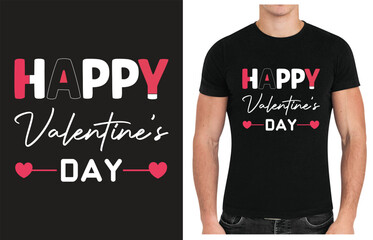 Happy Valentine's Day lettering card. Valentine pink and red quotes round badge. Groovy retro vintage hippie 70s 80s aesthetic message. Cute love hearts concept text shirt design and print vector