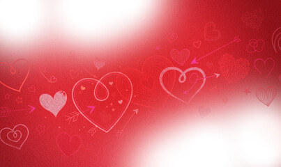 Valentines Day love shape grainy texture PNG background. Pink background. pink ombre gradient with soft blur, faded vignette, film grain texture, and subtle light glow. Minimal classic.