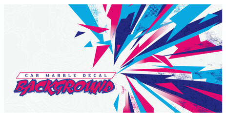 sporty geometric gaming background banner abstract striking stripes pink blue halftone fire up vector glass shatter techno futuristic © MuhammadSaifullah