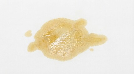 Grease stain with semi-transparent oil texture, isolated on a white background
