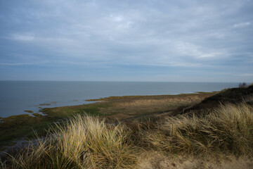 Das Watt bei Flut in Richtung D&auml;nemark an der Nordseek&uuml;ste.