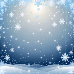 Christmas background with snowflakes and stars design