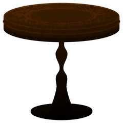 ファンタジー・アンティークでビンテージなテーブルのイラスト