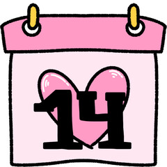 Valentine's Day Calendar February 14