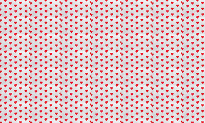 Seamless Pattern of Small Red Hearts on a White Background - Ideal for Valentine's Day and Romantic Designs