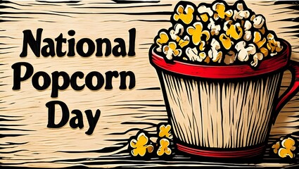 Celebrating national popcorn day with a full bucket
