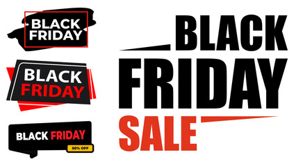 Obraz premium Black Friday Sale Graphics isolated on a transparent background