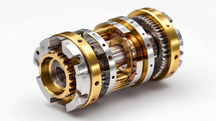Precision mechanical component with gears and rings