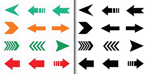 Collection of directional arrows