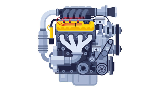 Internal Combustion Engine Illustration - Automotive Power Unit