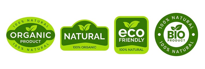 Collection of organic and eco-friendly labels