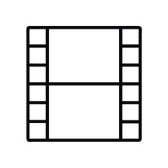 Obraz premium Classic Film Strip Segment Icon for Video Production Cinema and Multimedia Content Creation