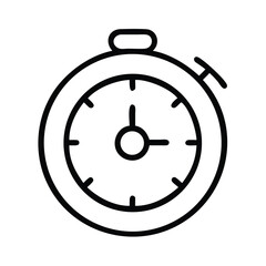Obraz premium Simple Stopwatch Timer Icon for Measuring Speed Performance Time and Competitive Deadlines