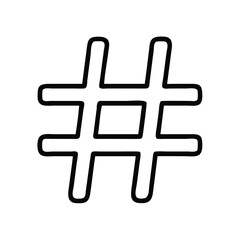 Obraz premium Hashtag Social Media Line Icon Symbolizing Tagging Trending Topics and Digital Metadata