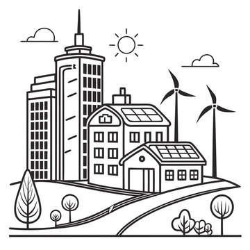 vector illustration of city