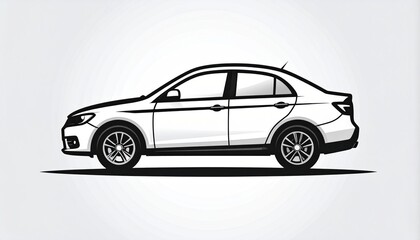 Sleek Sedan Illustration - A Modern Automotive Design.