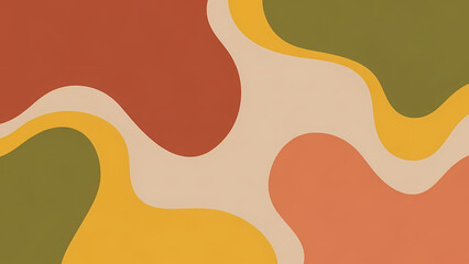 A colorful abstract design with swirling shapes and vibrant hues