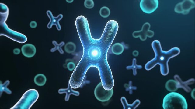 3D animation of chromosome structures zooming in