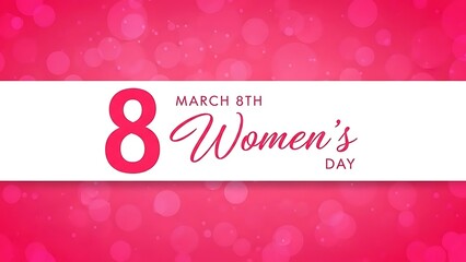 Celebrating women's day on march 8th with pink theme