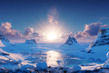 north landscape, AI generated