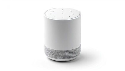 Smart Speaker on White Background - Modern Audio Technology.