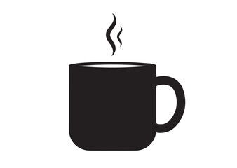 Coffee mug icon, Coffee mug silhouette vector