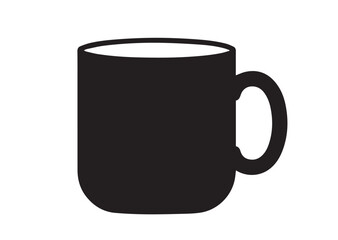 Coffee mug icon, Coffee mug silhouette vector