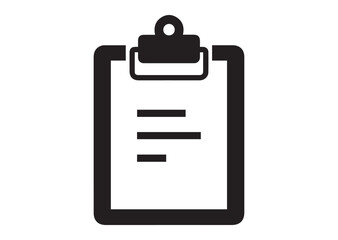 Clipboard icon, Clipboard silhouette vector