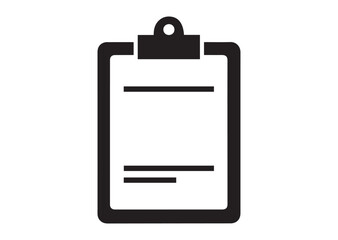 Clipboard icon, Clipboard silhouette vector