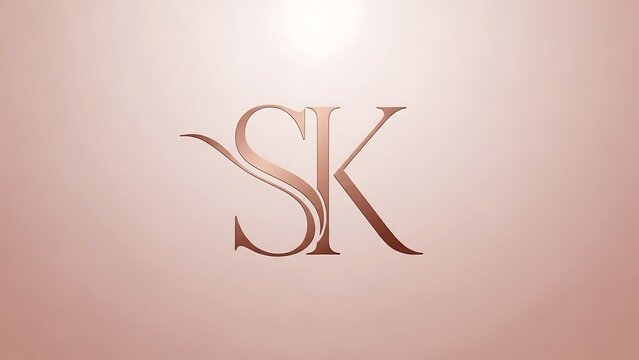 Elegant Monogram SK Logo Design Element.