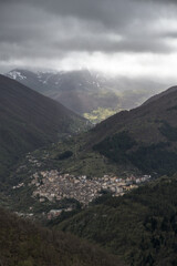 Blick auf Scanno und Sagittario Tal