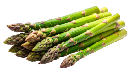 Fresh, vibrant green asparagus spears arranged in a close-up against a black background