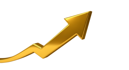 Golden arrow pointing upwards