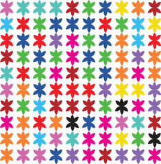 Colorful Floral Pattern Repeating Seamless Abstract Background of Small Petal Shapes