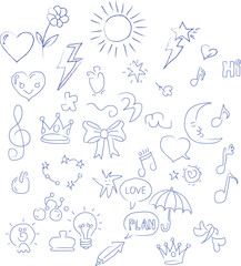 seamless pattern with doodle elements
