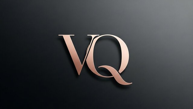 Luxury VQ Logo Design on Dark Background.